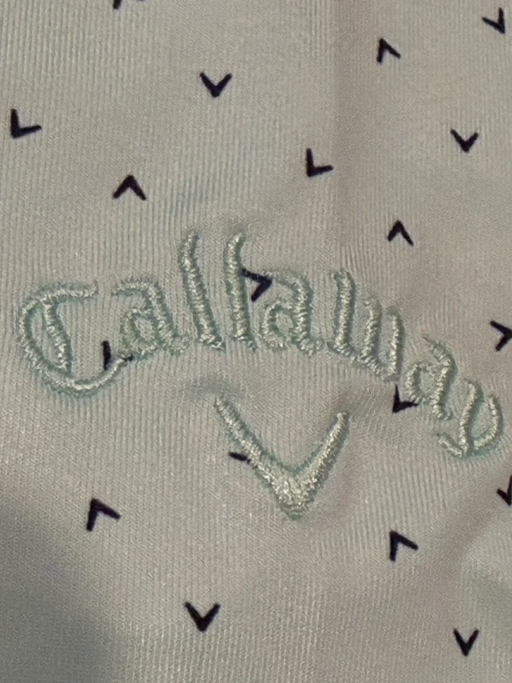Callaway Men’s Light Blue/Teal Men’s Polo with Micro Dot Pattern Size XXL